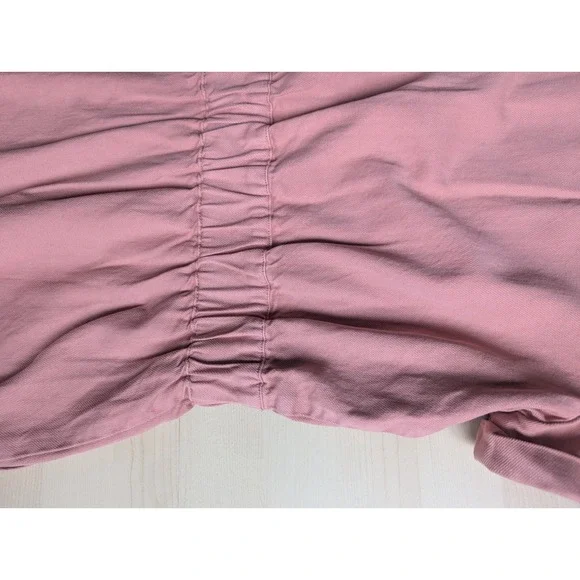 J. Crew Women's Size 12 Utility Gorpcore Chino Shirt Dress Coral Pink Zip Front - Picture 10 of 10